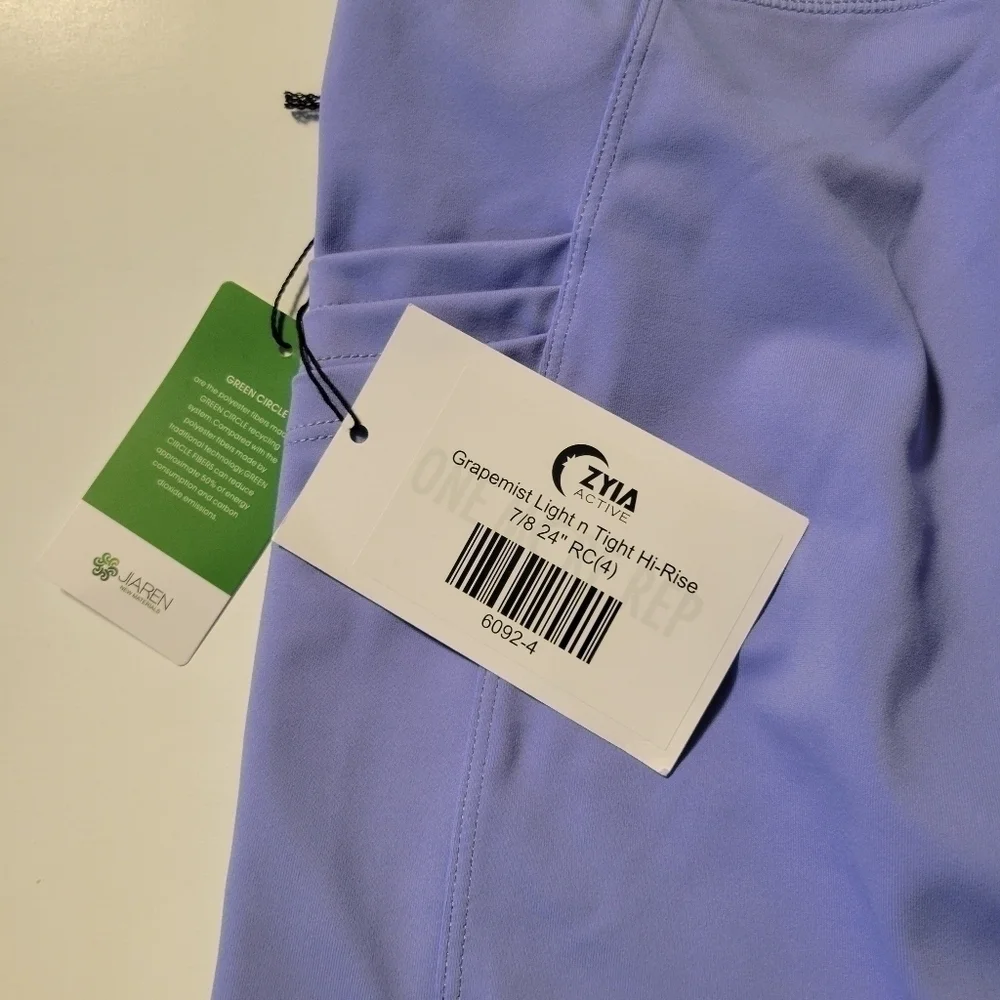 NWT ZYIA Grapemist leggings size 4.